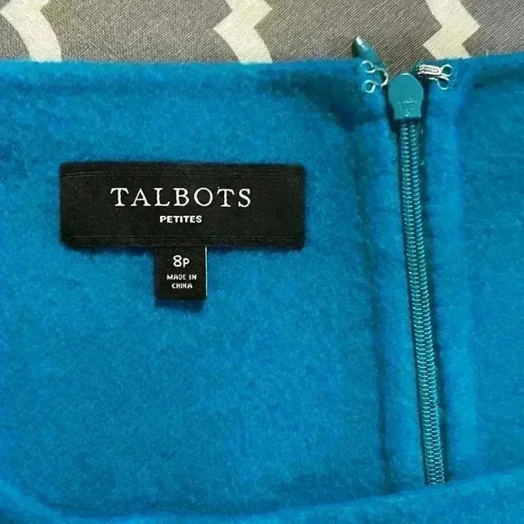 Talbots turquoise wool skirt size 8 petite - Picture 3 of 5